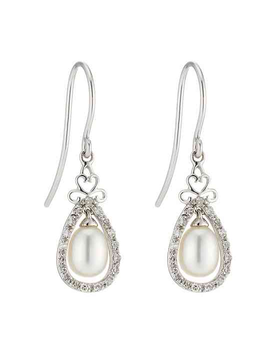 ernest jones diamond drop earrings